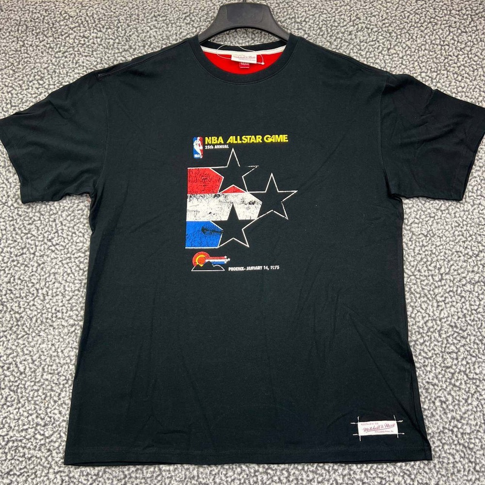 1975 Phoenix NBA All Star Game Shirt Men XL Black Mitchell & Ness Short Sleeve‎
